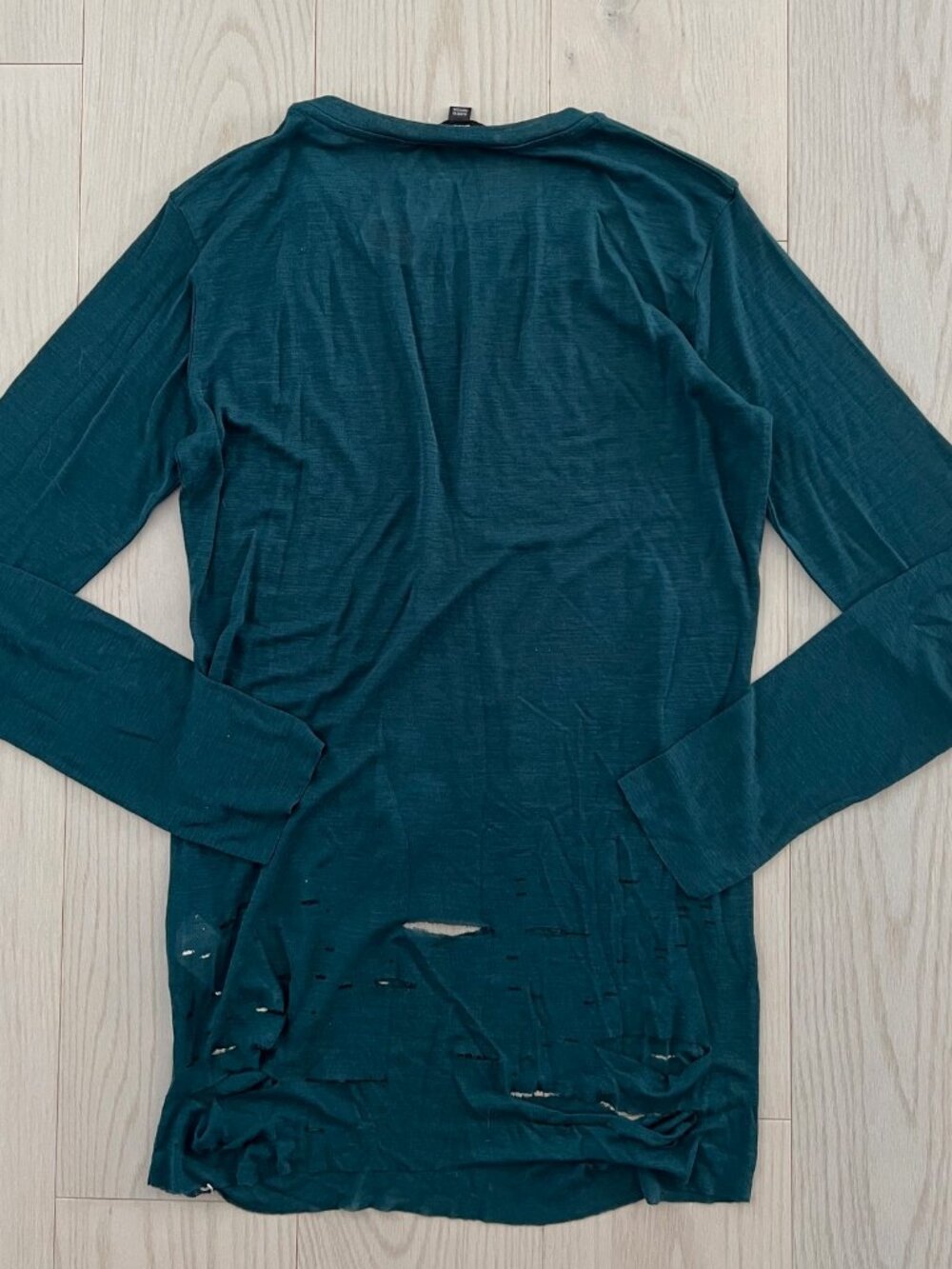 Diesel T-Fien Ripped Destroyed Top Teal ( S ) - Picture 4 of 5